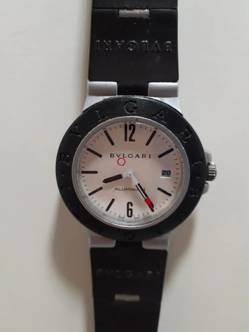 BVLGARI Aluminum Men's Wristwatch Model AL38A Swiss Made